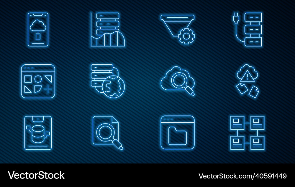 Linienhierarchie Organogramm Diagramm Cloud Hacking Linienhierarchie Organogramm Diagramm Cloud Hacking vektorbild