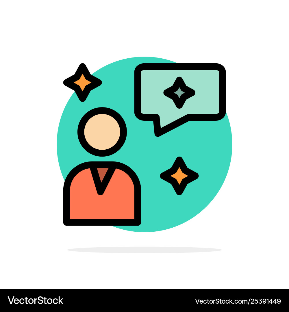 Man chat chatting interface abstract circle Man chat chatting interface abstract circle vector image