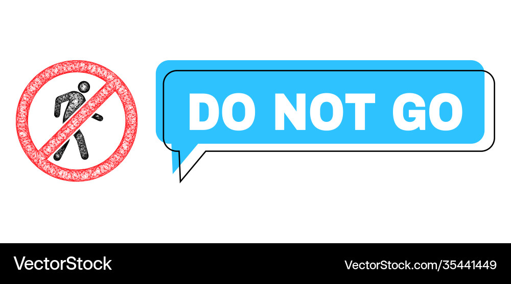 Misplaced do not go conversation frame and net Misplaced do not go conversation frame and net vector image