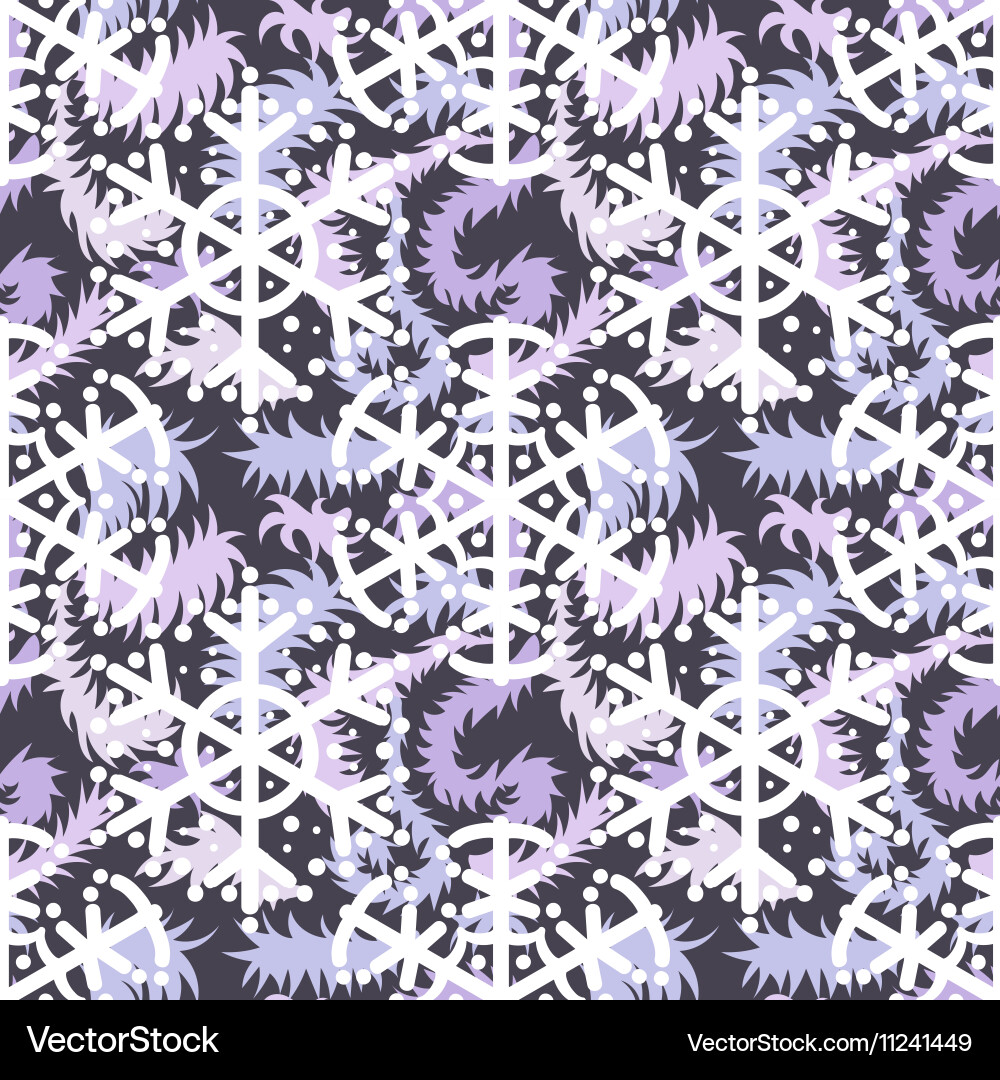 Seamless winter pattern with frozen curls vector image