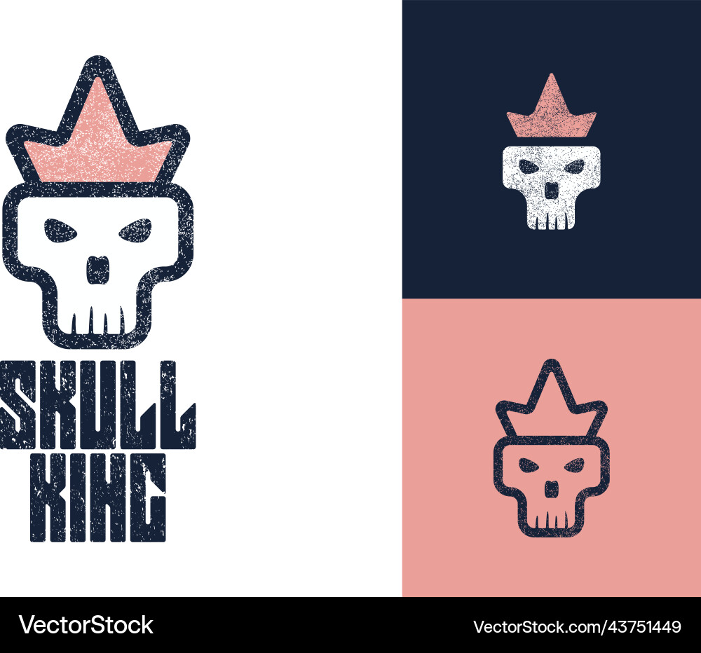 Totenkopf trägt eine Krone lizenzfreie Logo-Vorlage Totenkopf trägt eine Krone lizenzfreie Logo-Vorlage vektorbild