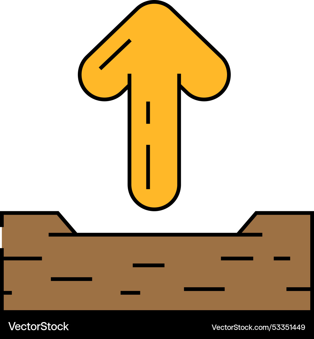 Up arrow sending data icon color Up arrow sending data icon color Vector Image