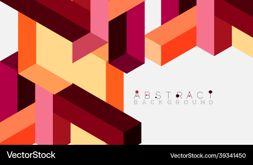 Abstract background 3d cubes cubic elements vector image