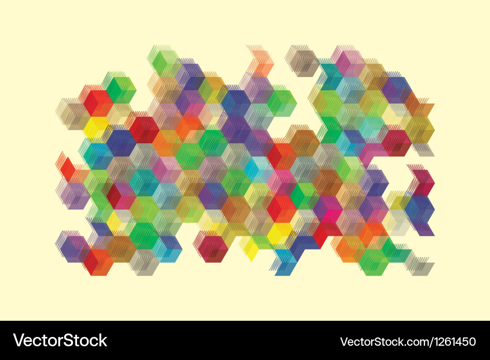 Abstract background from color cubes Vector Image