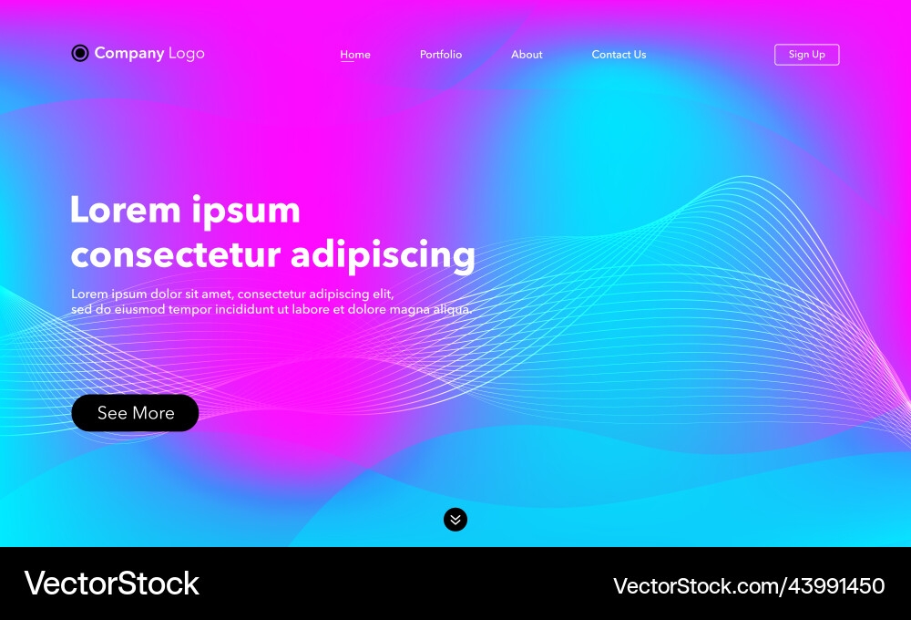 Abstract background website landing page template Abstract background website landing page template vector image