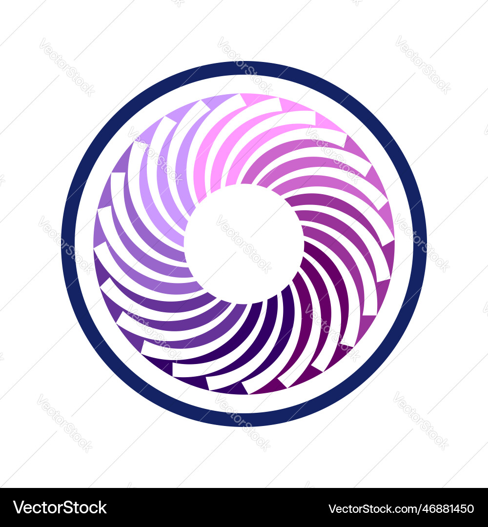 Circular rotation design element Circular rotation design element vector image