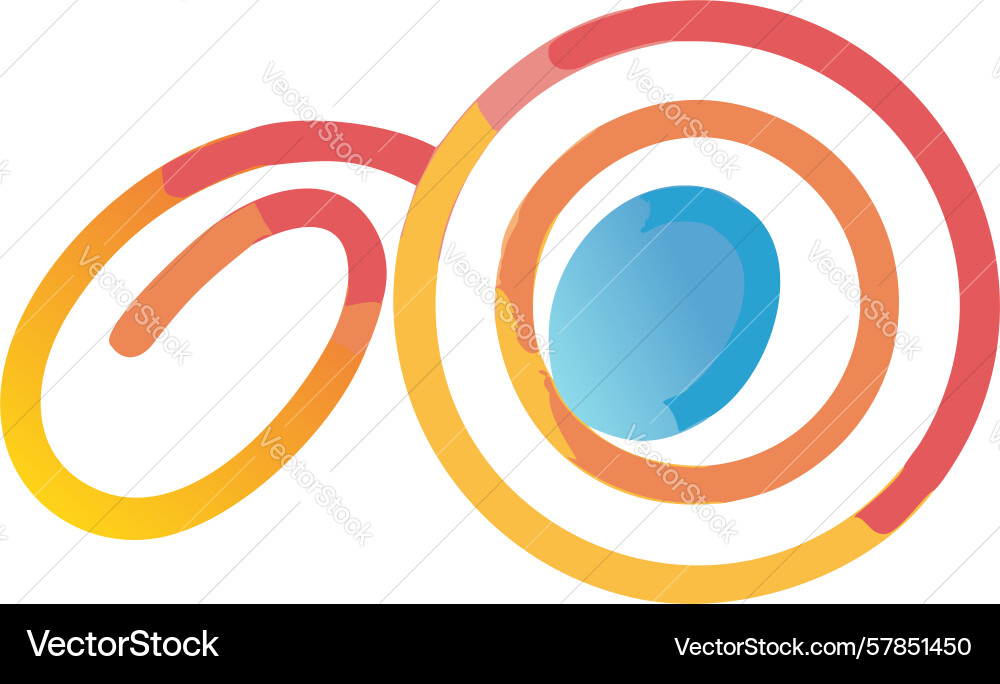 Dynamic abstract circular gradient icon vector image