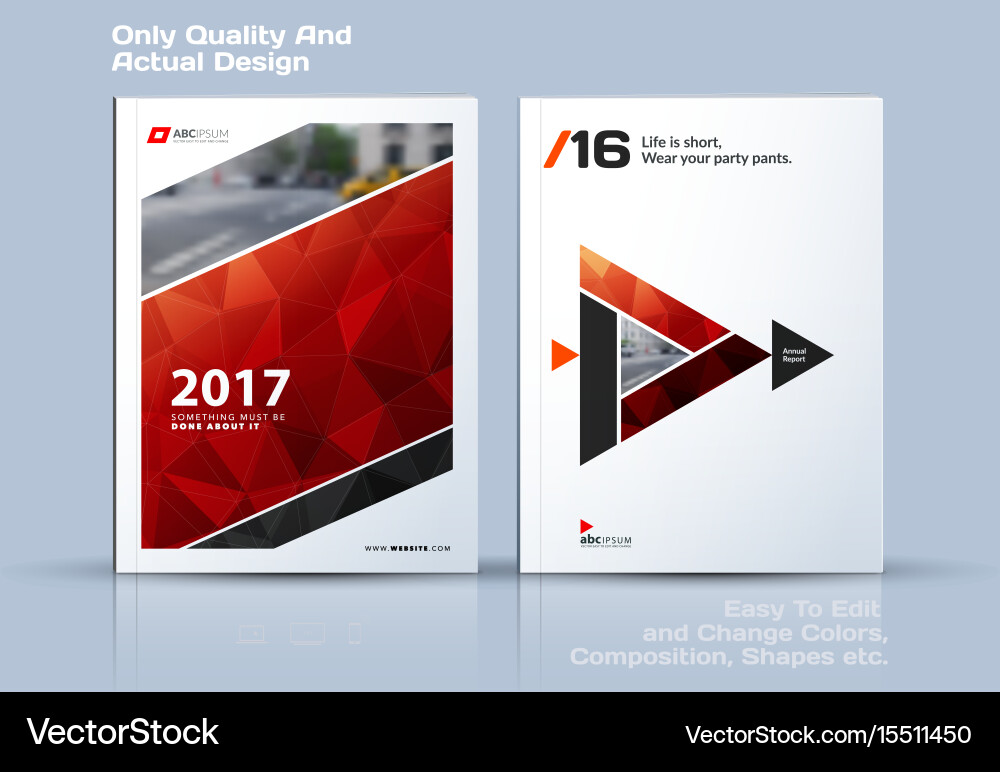 Dynamic Triangular Brochure Vector Image