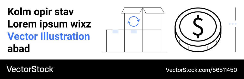 E-commerce concept with open box and coin E-commerce concept with open box and coin vector image