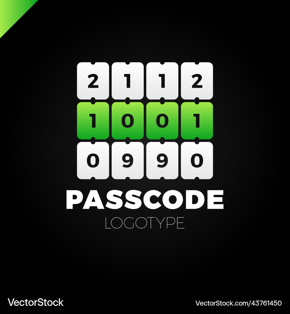 Enter pin code or password icon security number vector image
