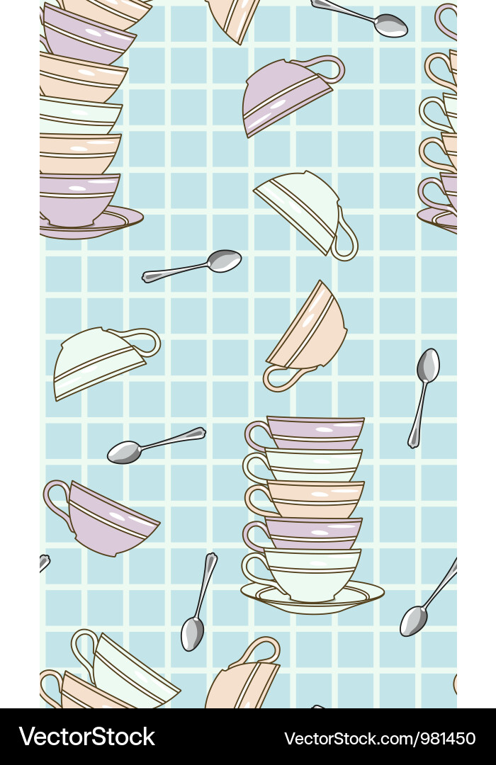 Falling cups pattern Vector Image