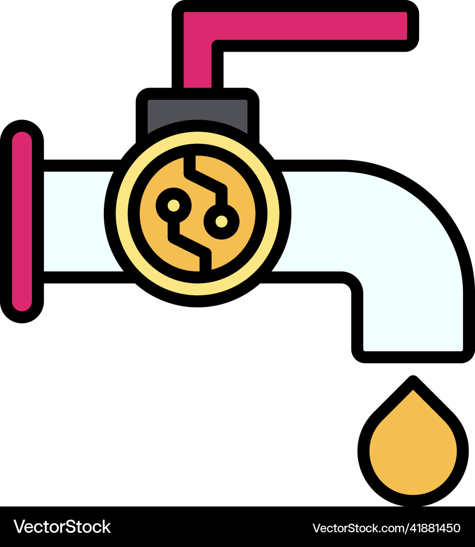 Faucet icon crypto related – Royalty-Free Vector | VectorStock
