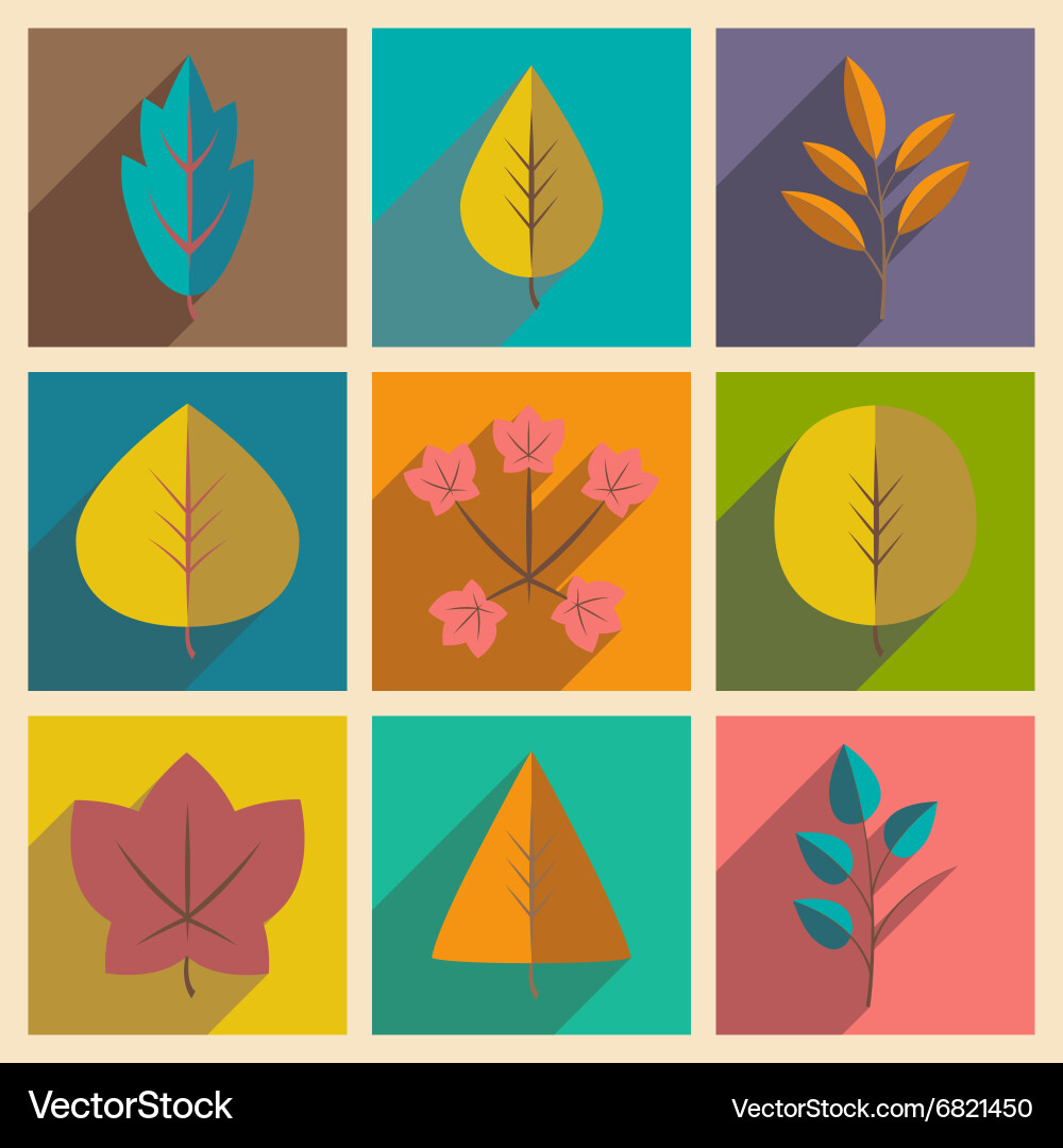 Flat with shadow concept and mobile application vector image