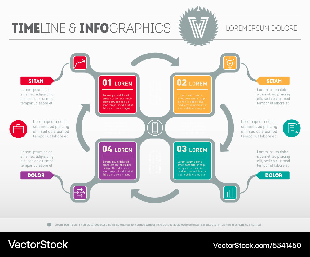 Infographic of technology process with icons web Vector Image