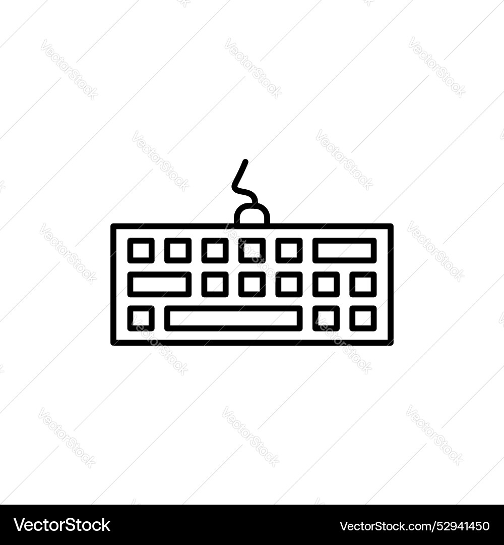 Keyboard icon set computer typing symbol vector image