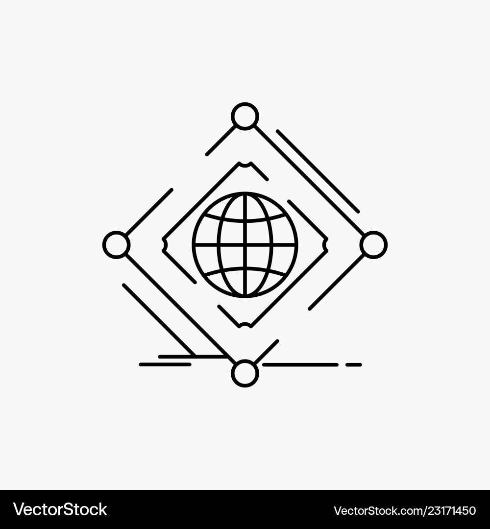 Komplexe globale Internet-Net-Web-Line-Symbol isoliert Komplexe globale Internet-Net-Web-Line-Symbol isoliert vektorbild