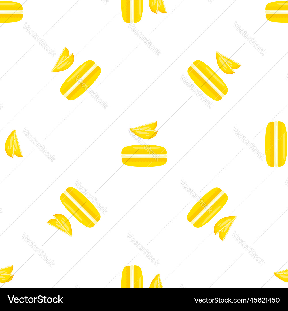 Mango macaroon pattern seamless Vector Image