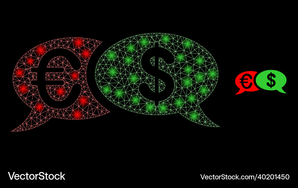 Mesh net financial chat messages with magic Mesh net financial chat messages with magic vector image