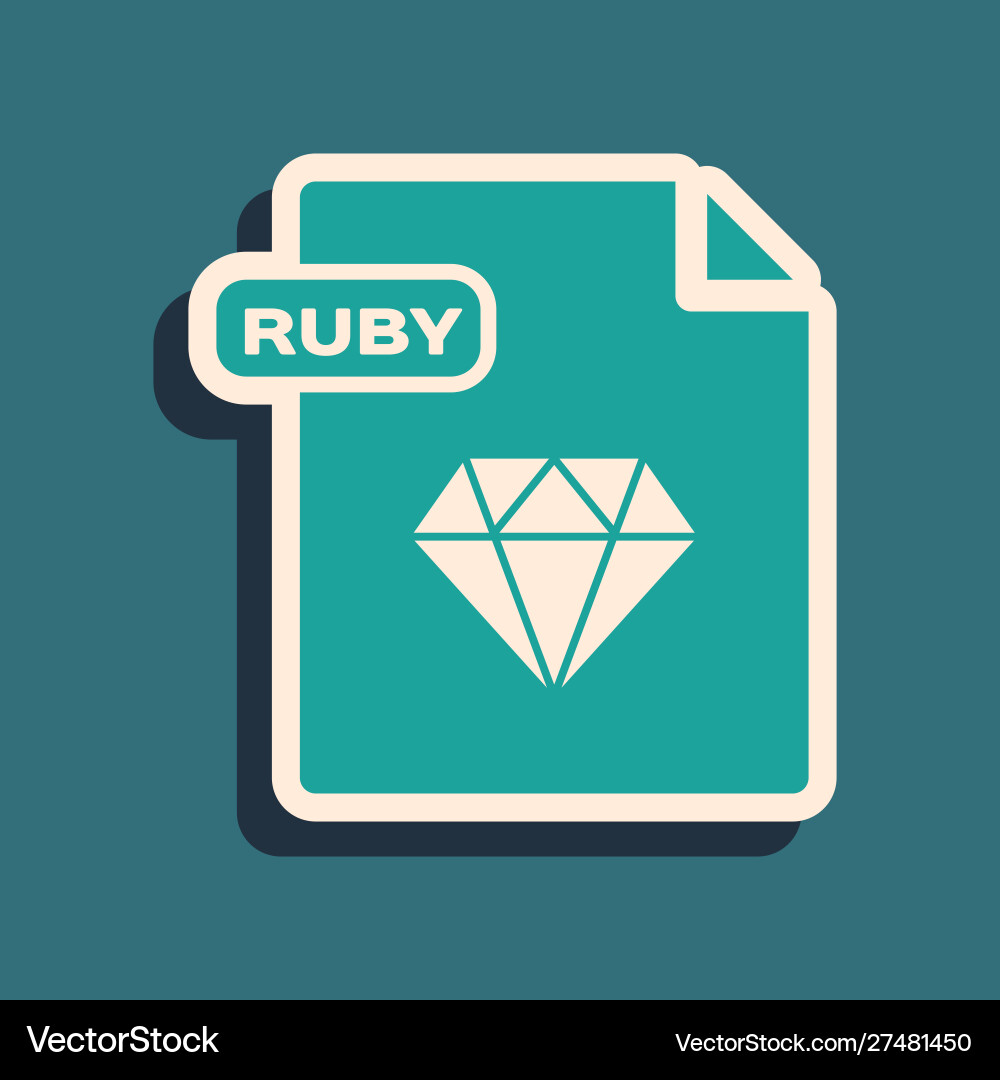 Ruby Download Button - File Icon vector image
