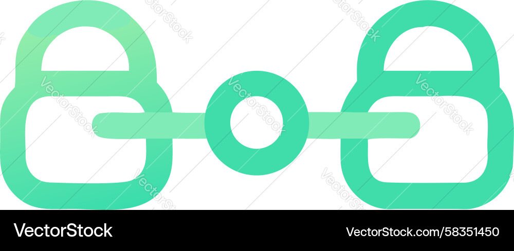 Secure Digital Chain Icon Vector Image