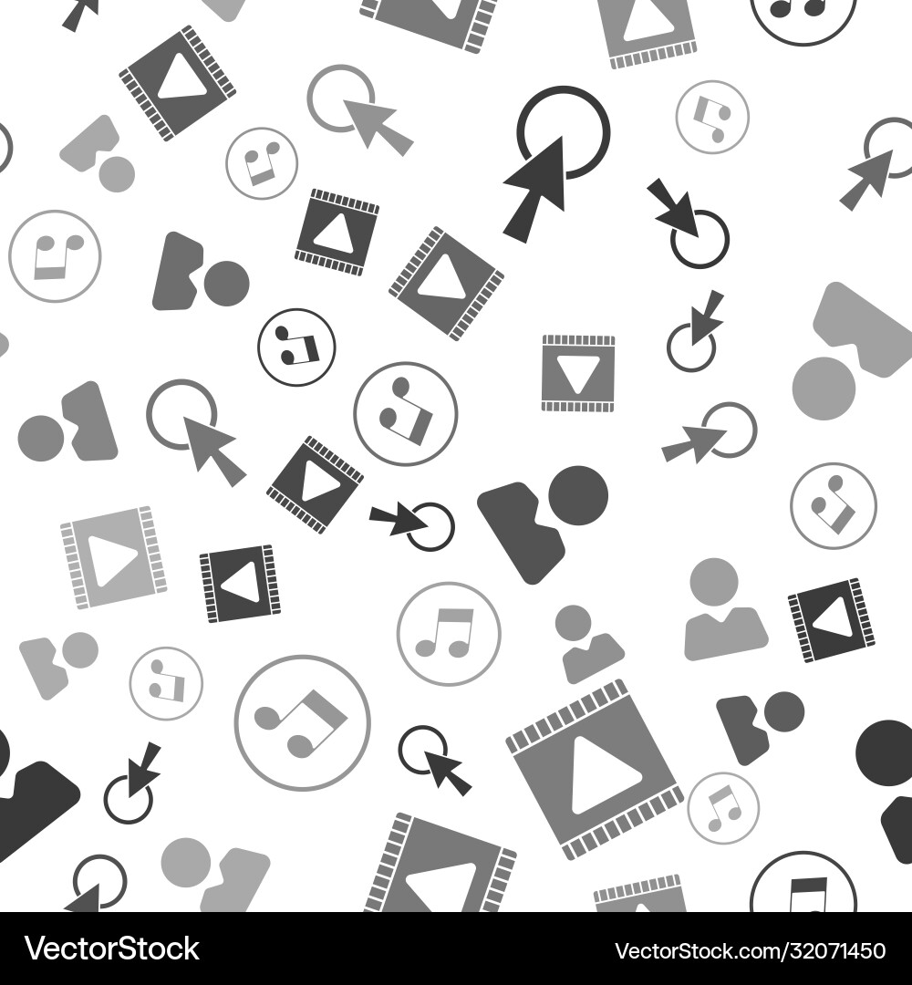 Set arrow cursor play video add to friend Set arrow cursor play video add to friend vector image