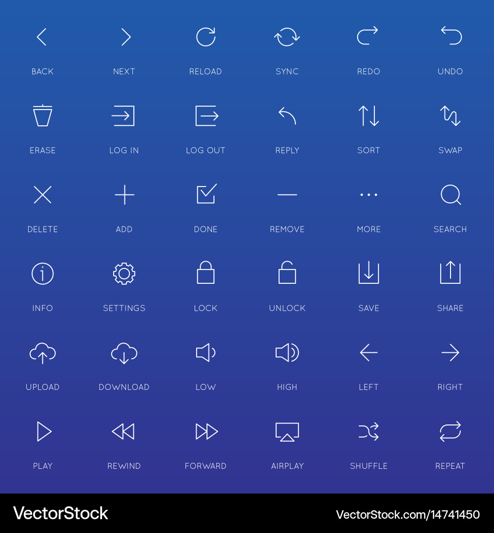 System user interface ui icon set high quality Vector Image