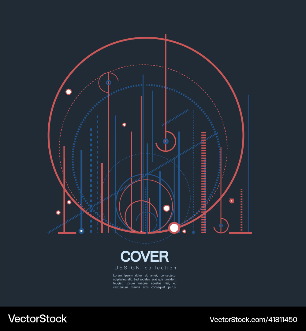 Technological design with circles and lines Technological design with circles and lines vector image