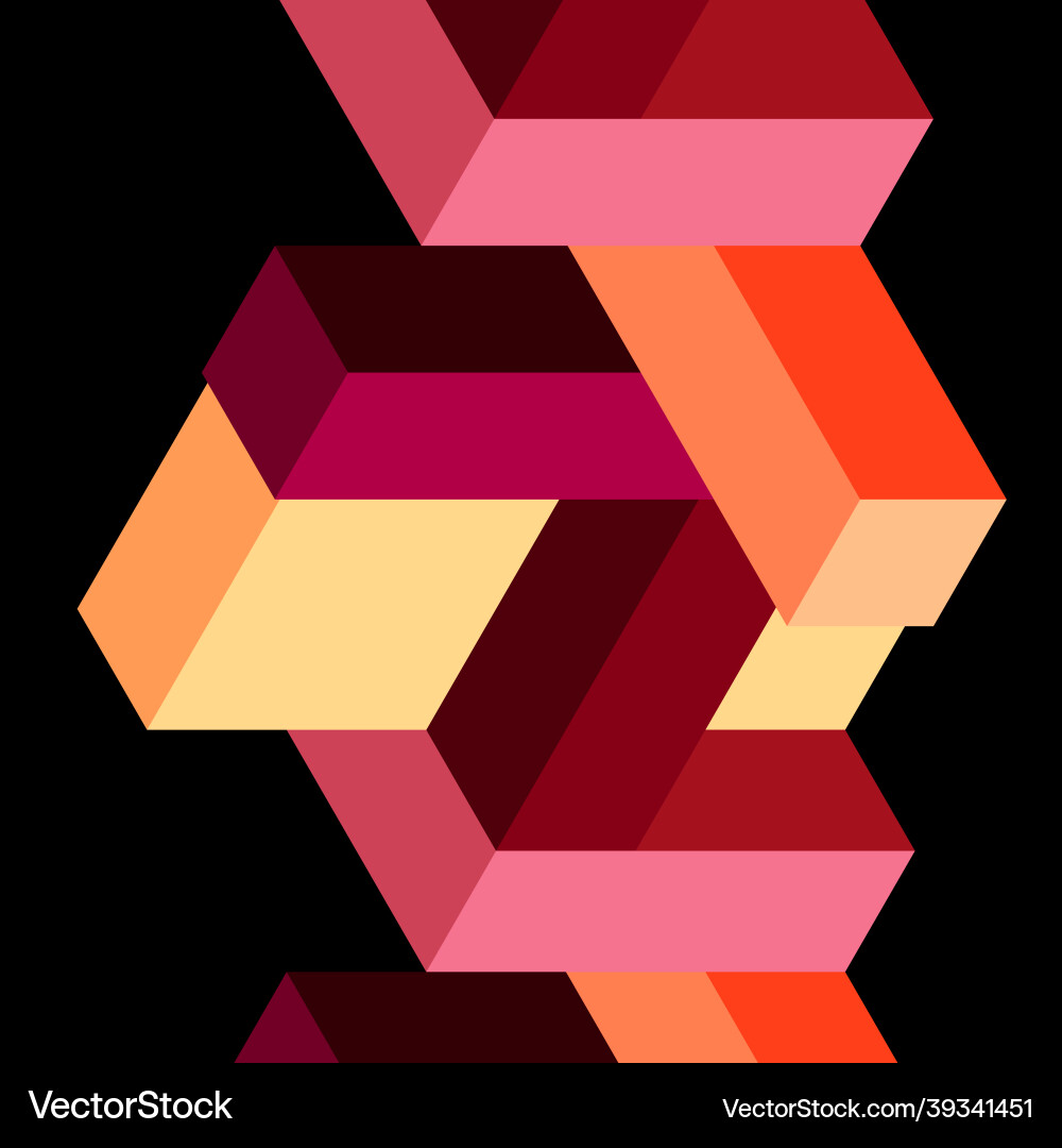 Abstract background 3d cubes cubic elements Abstract background 3d cubes cubic elements Vector Image