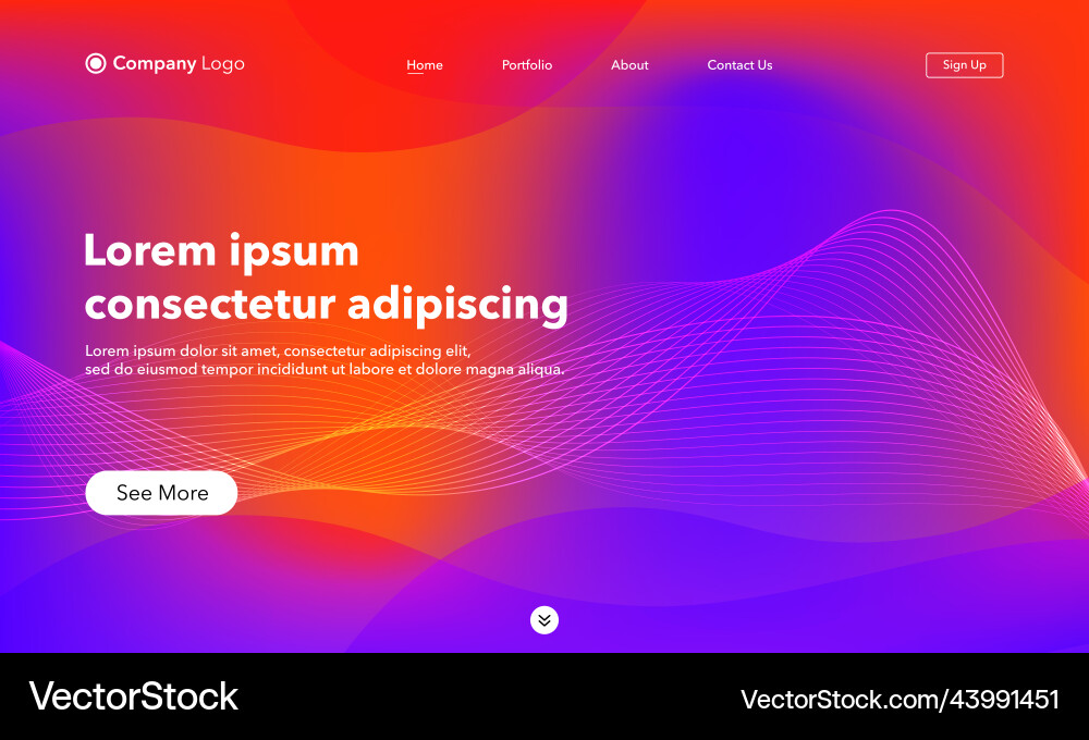 Abstract background website landing page template Abstract background website landing page template vector image