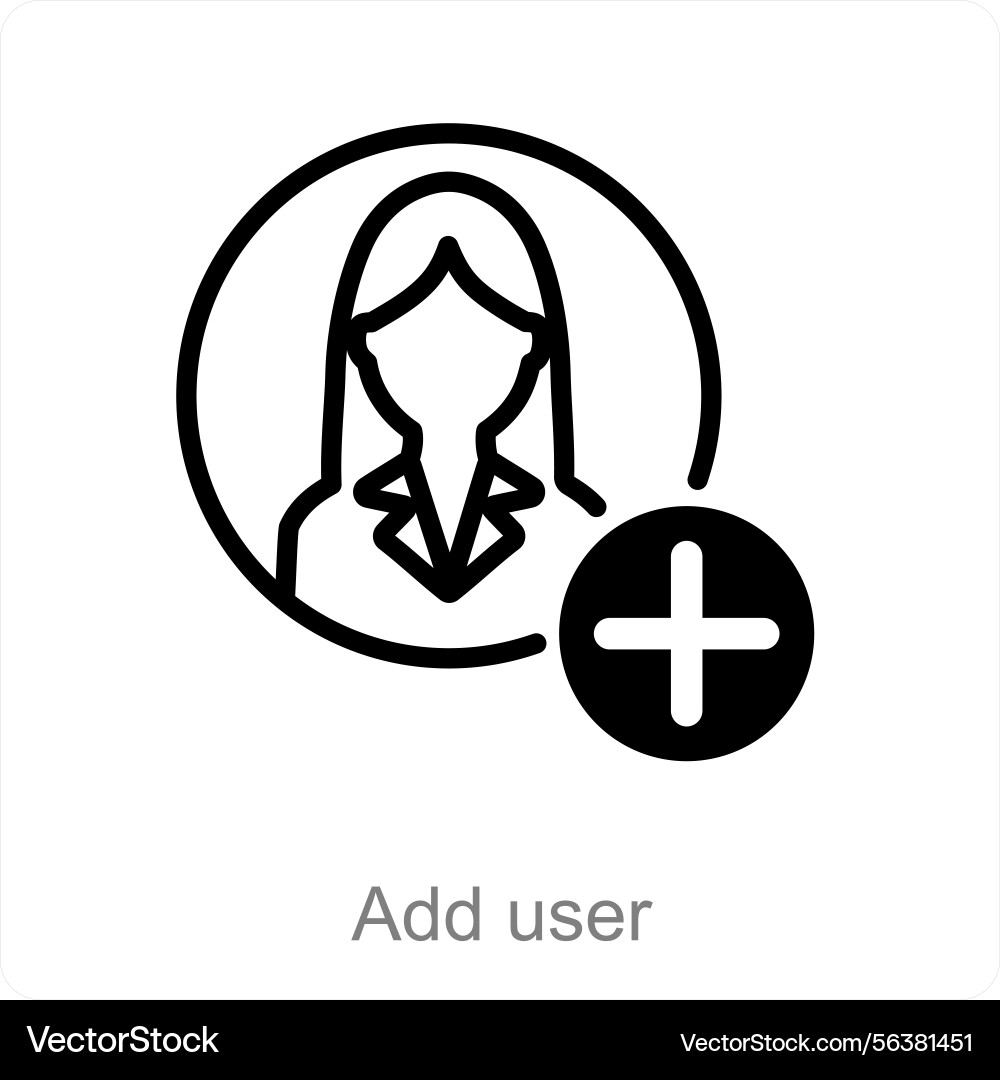 Add user icon concept vector image