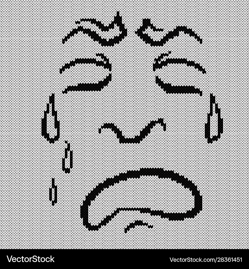 Amusing and distorted grimace cries Amusing and distorted grimace cries vector image