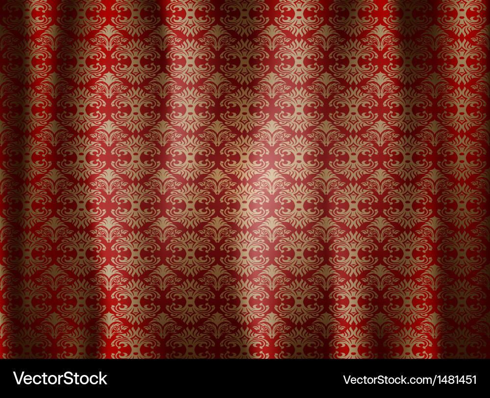 Beautiful pattern curtains abstract background vector image