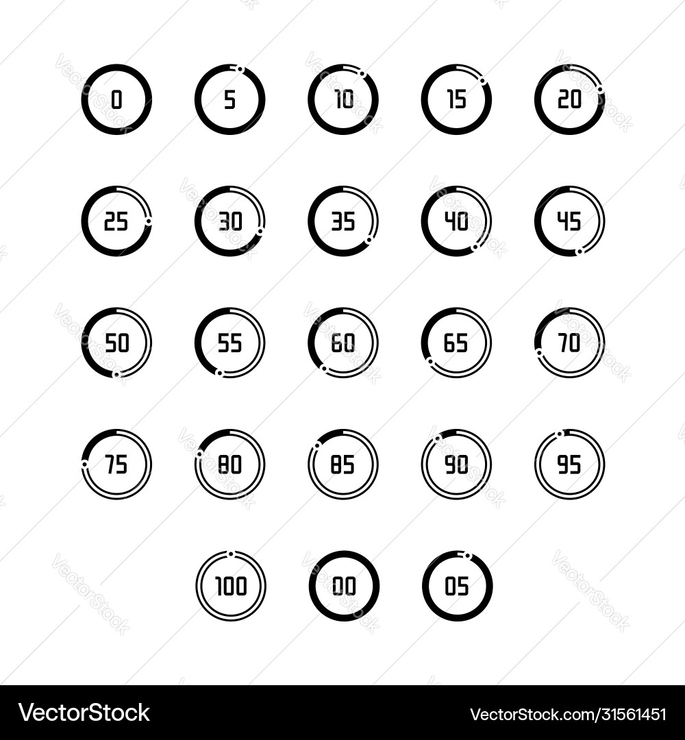 Black and white loading buffering progress wheel Black and white loading buffering progress wheel vector image