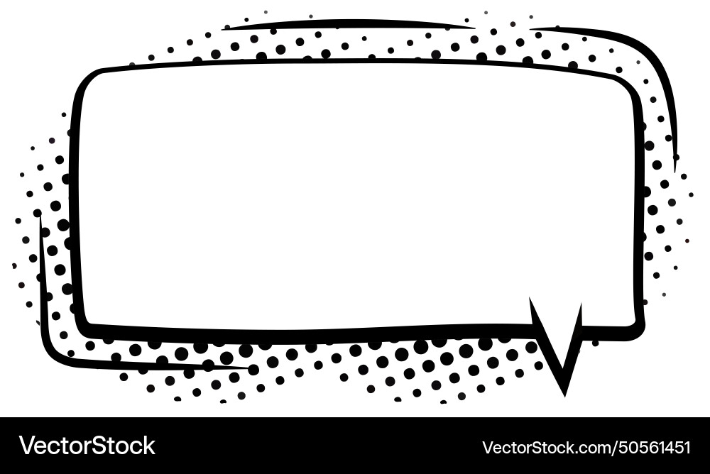 Classic empty speech bubble in pop art style Vector Image