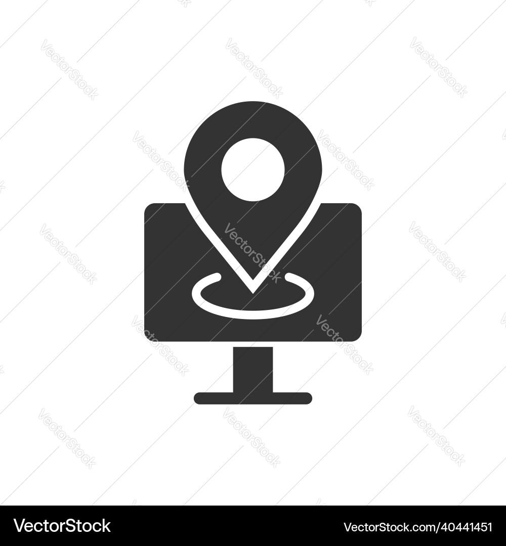 Computer navigation icon in flat style monitor Computer navigation icon in flat style monitor vector image
