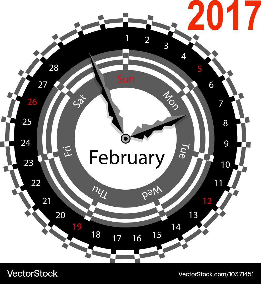 Creative idea of design a clock with circular vector image