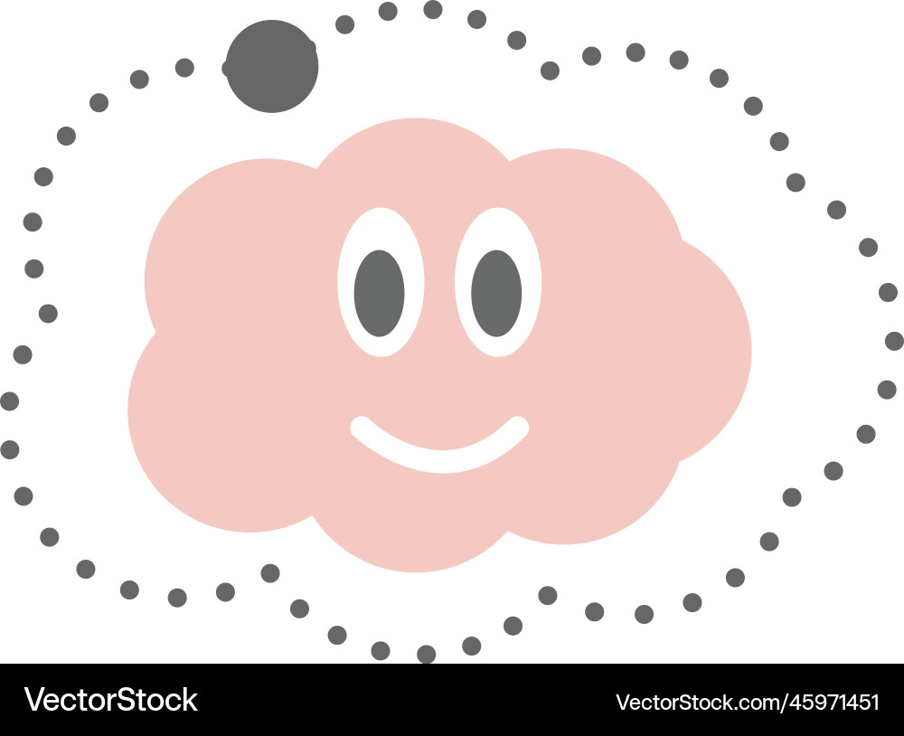 Dotted cloud shape for tracing lines Dotted cloud shape for tracing lines vector image