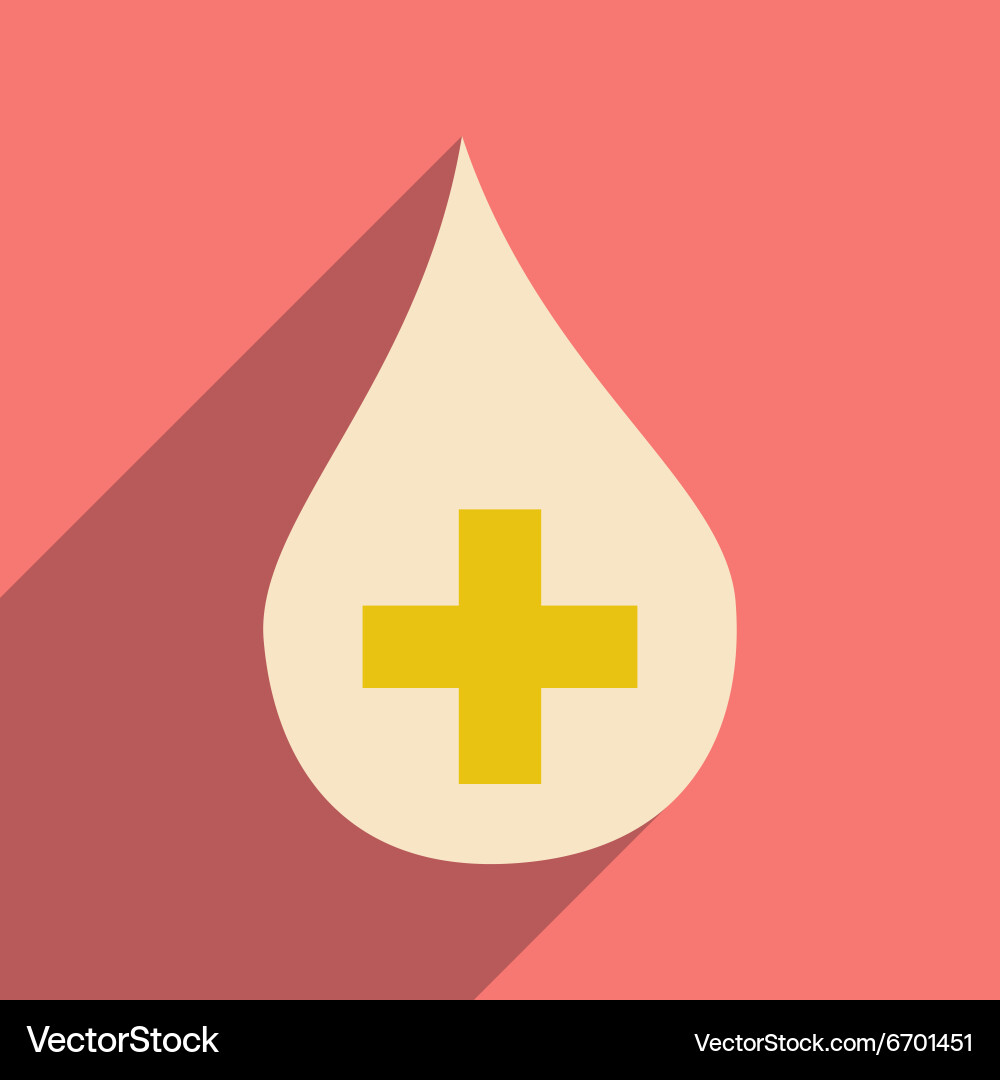 Flat with shadow icon and mobile application drop vector image