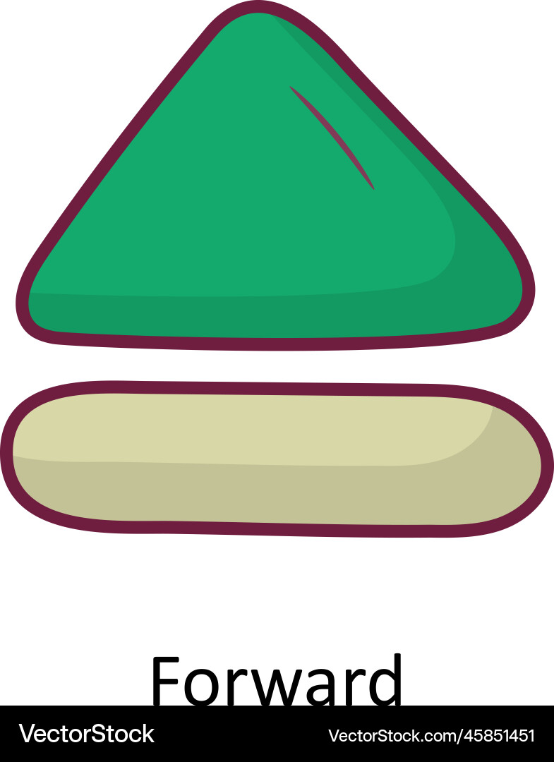 Forward solid fill outline icon design vector image