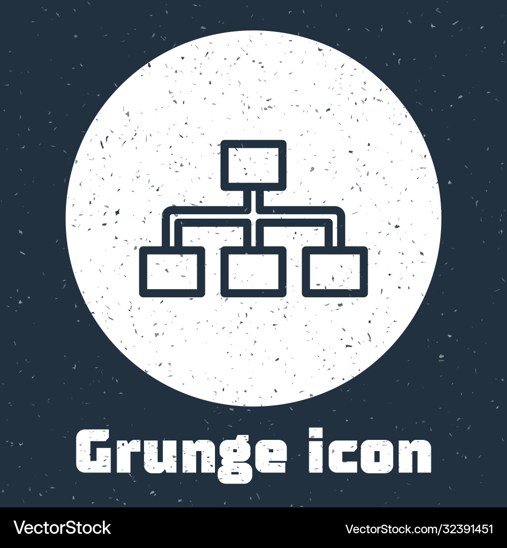 Grunge line business hierarchy organogram chart Grunge line business hierarchy organogram chart vector image
