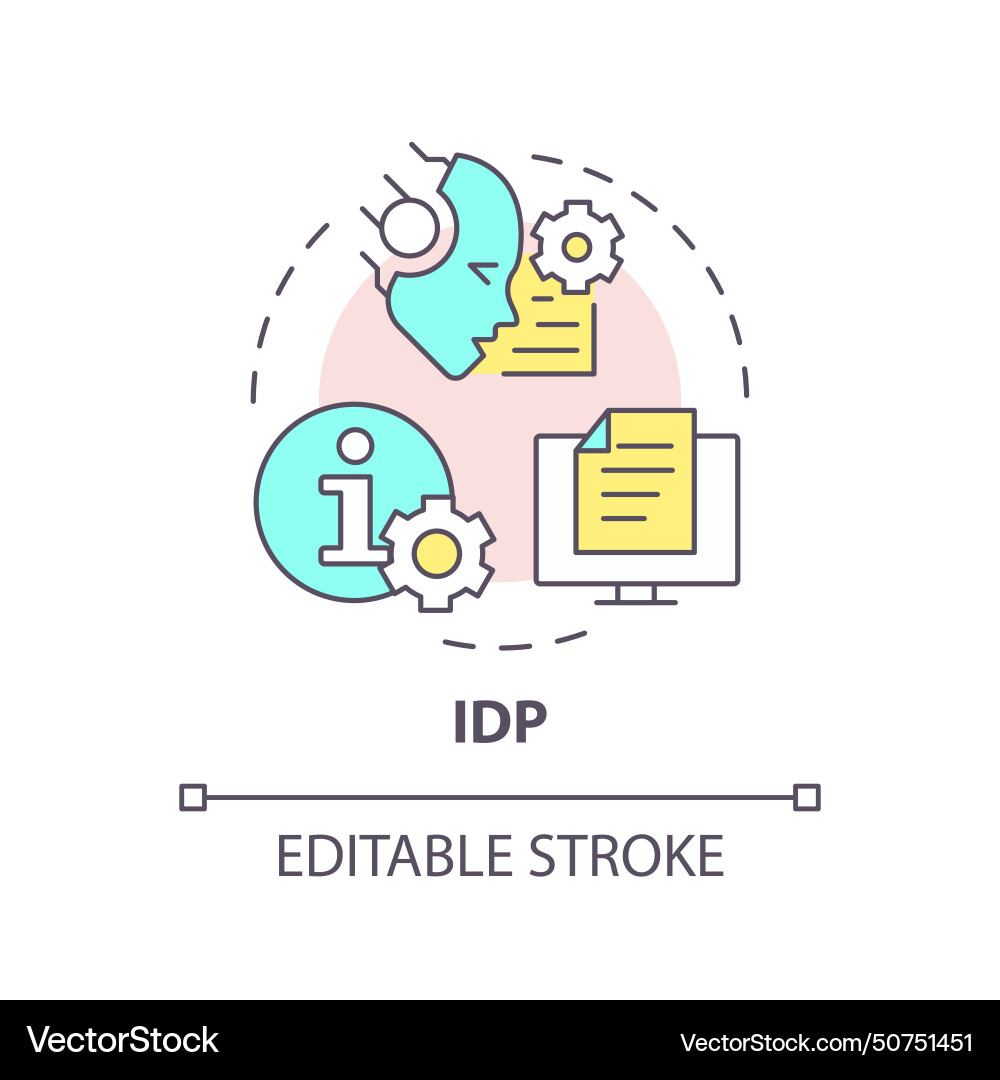 IDP Data Processing Icon vector image