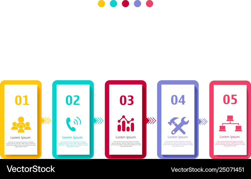Infographic element with icons and options Infographic element with icons and options Vector Image