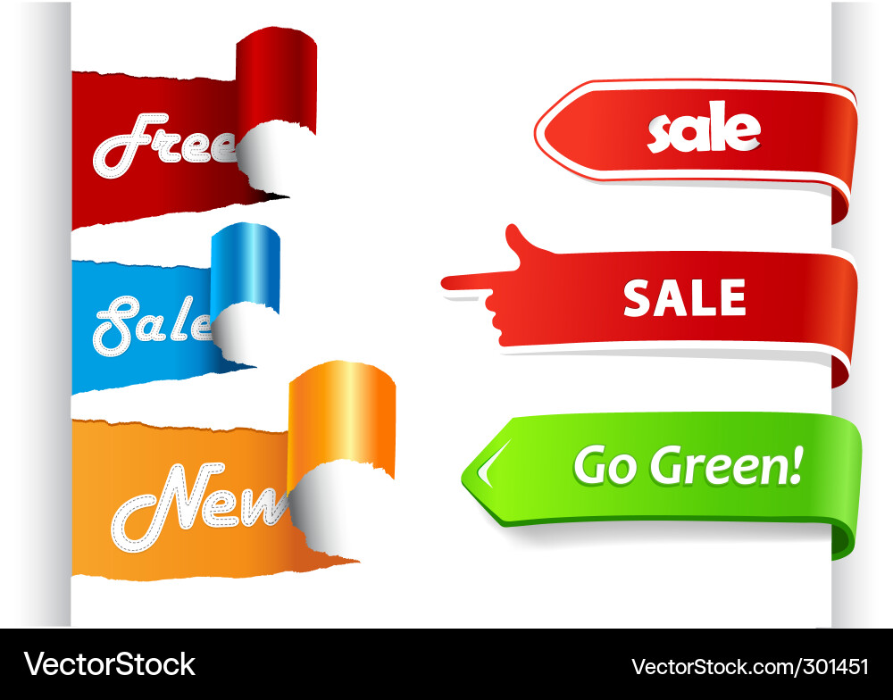 Label and Banner Collection Vector Image