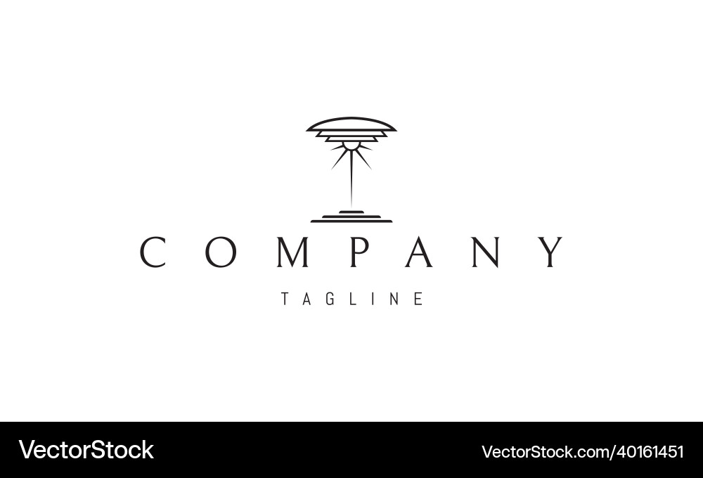 Logo on which an abstract image of a table Vector Image