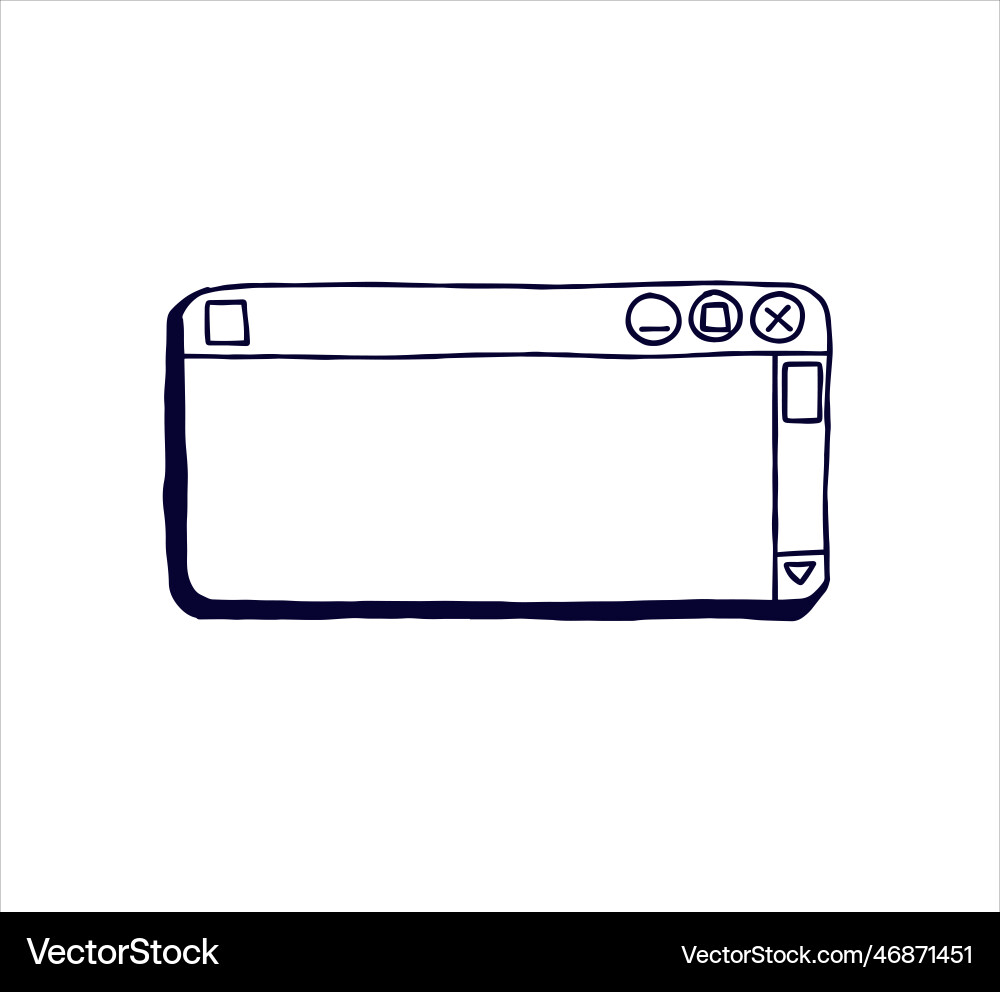 Retro computer interface Retro computer interface vector image
