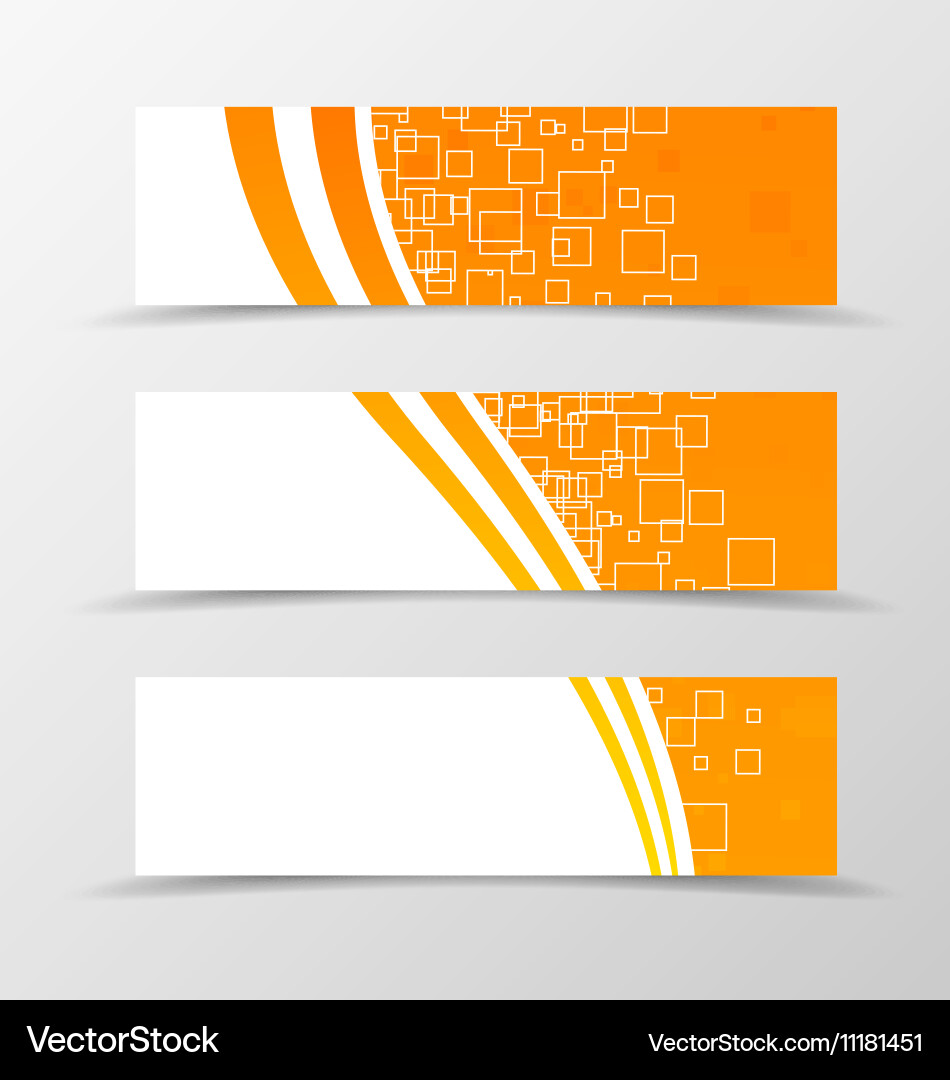 Set of header banner technologic design vector image