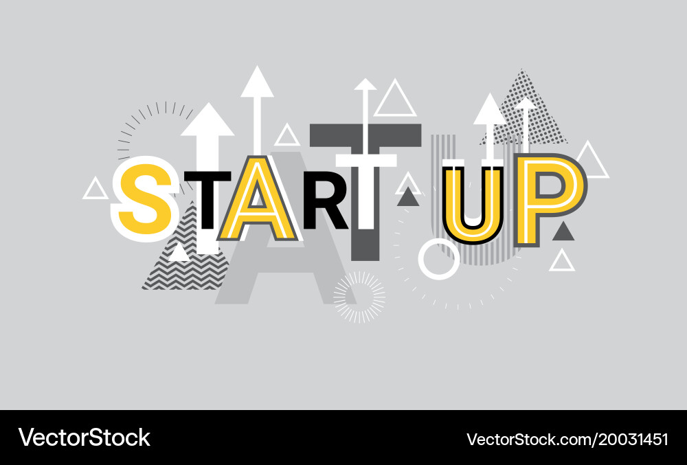 Startup Growth Concepts - Abstract Shapes vector image