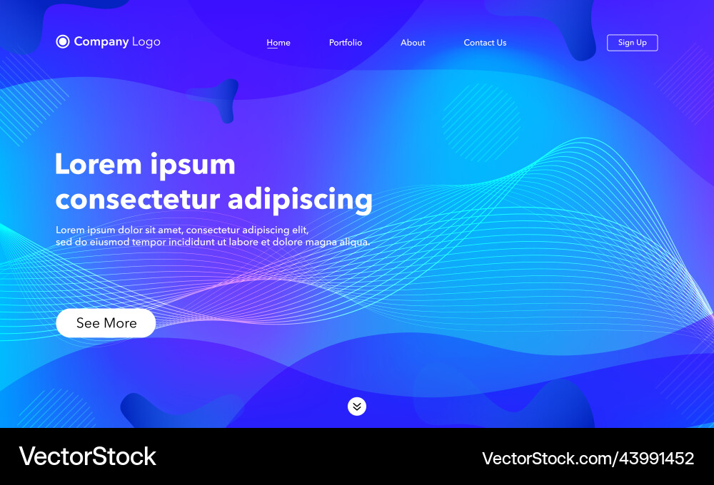Abstract background website landing page template Abstract background website landing page template vector image