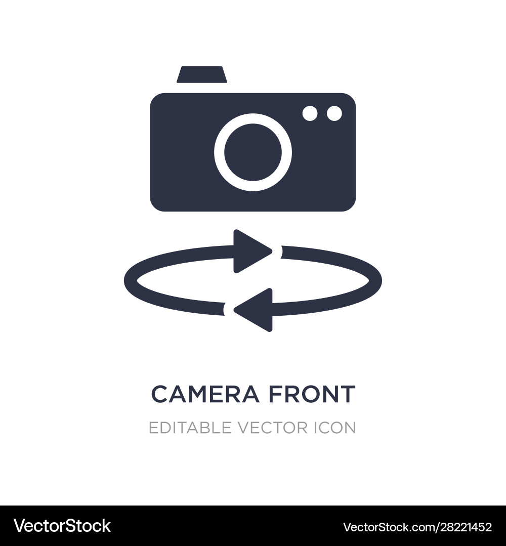 Camera front icon on white background simple Camera front icon on white background simple vector image