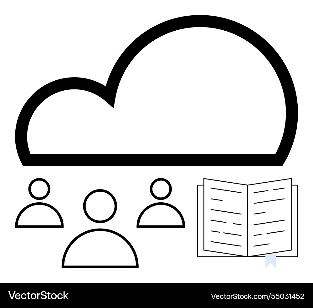 Cloud networking connecting users with online Cloud networking connecting users with online vector image